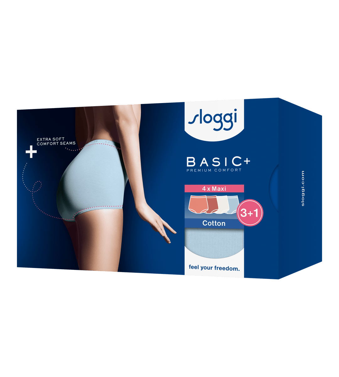 Sloggi - Basic+ Maxi 4-pack - Multi-Colour V022 Slip Sloggi