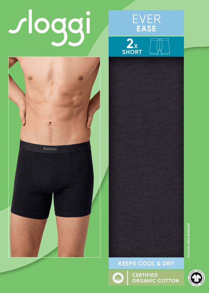 Sloggi - Ever Ease Short 2-pack - Black Boxershort Sloggi