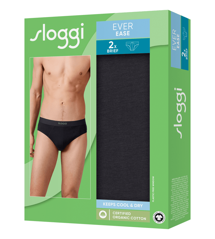 Sloggi - Ever Ease Brief 2-pack - Black Slip Sloggi