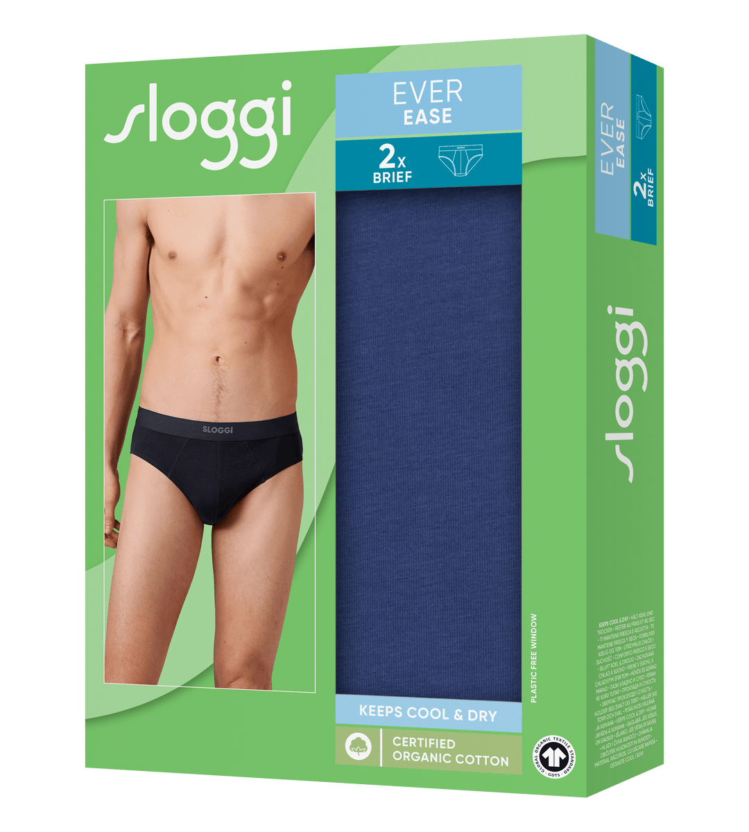Sloggi - Ever Ease Brief 2-pack - Indigo Slip Sloggi
