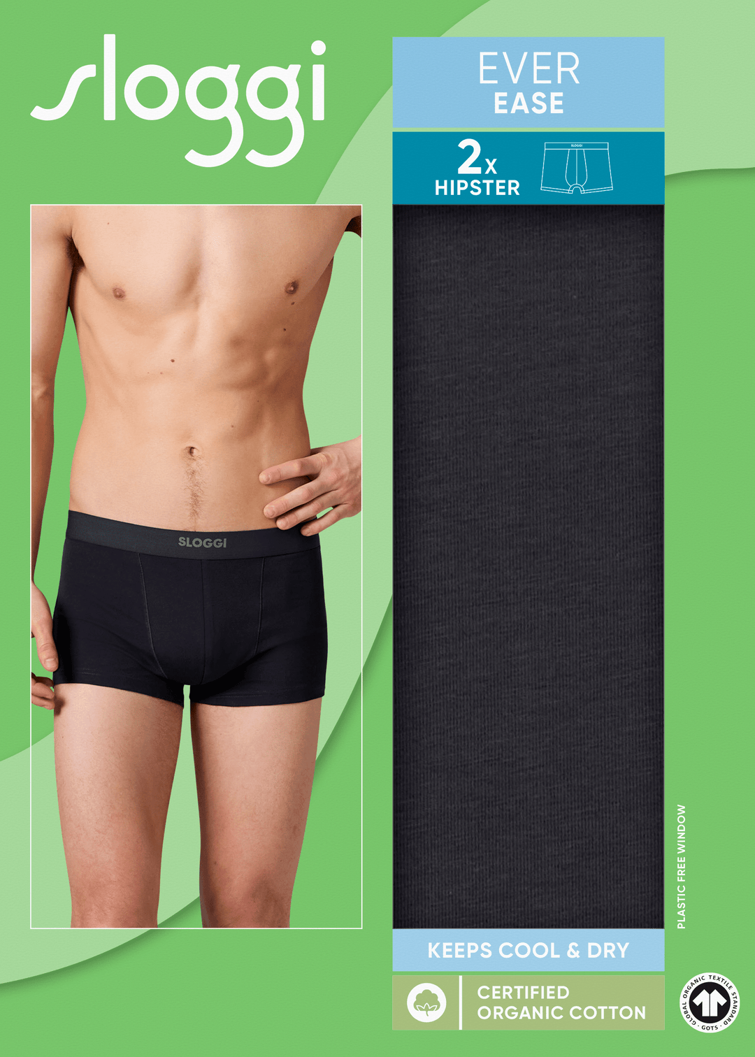 Sloggi - Ever Ease Hipster 2-pack - Black Hipster Sloggi