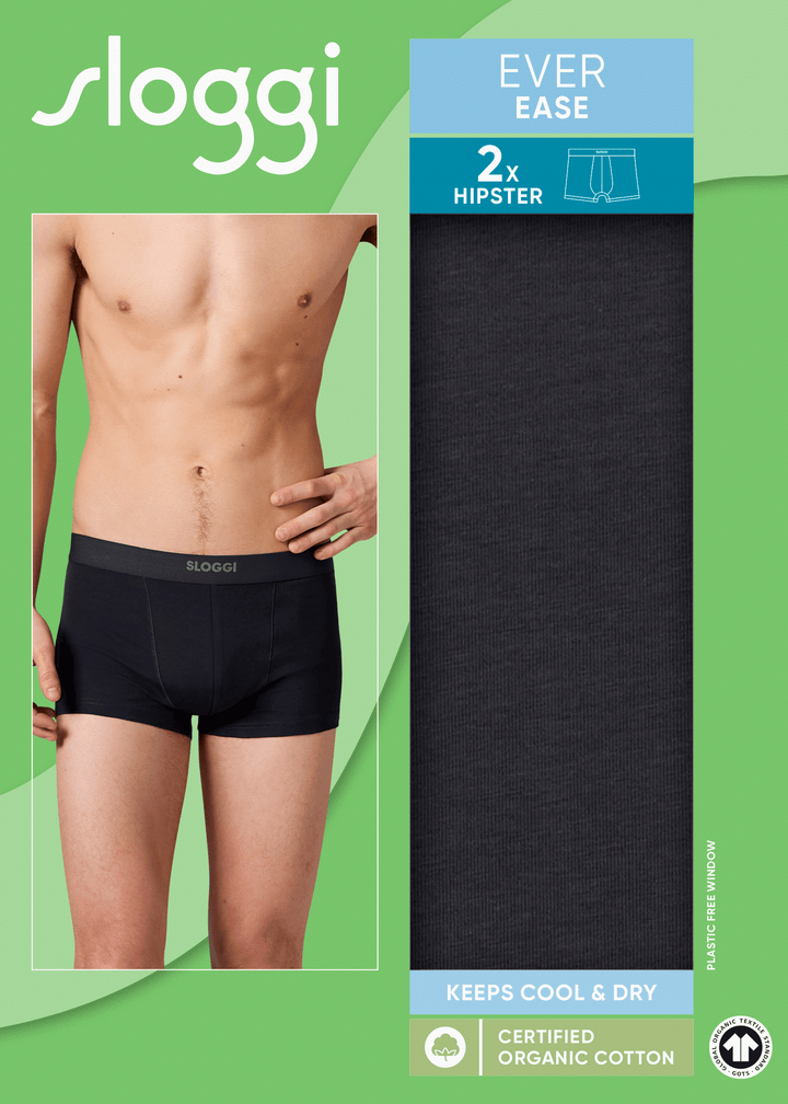Sloggi - Ever Ease Hipster 2-pack - Black Hipster Sloggi