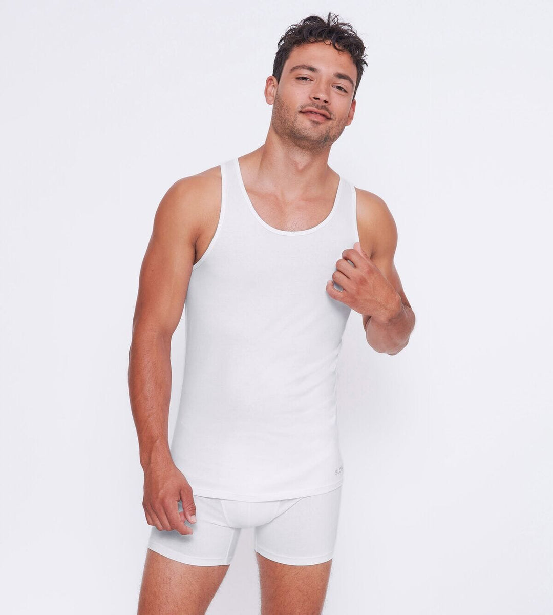 Sloggi - Men GO ABC 2.0 Tank Top 2-pack - White Hemd Sloggi 