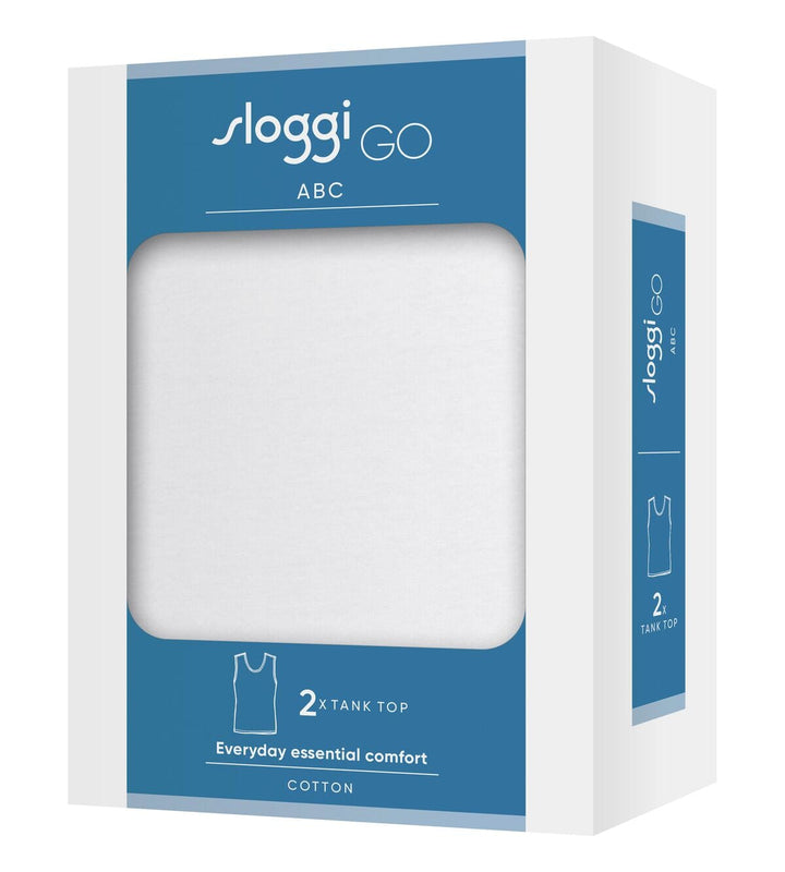 Sloggi - Men GO ABC 2.0 Tank Top 2-pack - White Hemd Sloggi