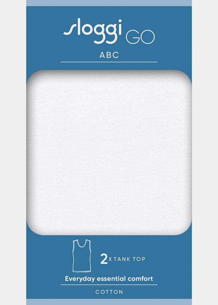 Sloggi - Men GO ABC 2.0 Tank Top 2-pack - White Hemd Sloggi