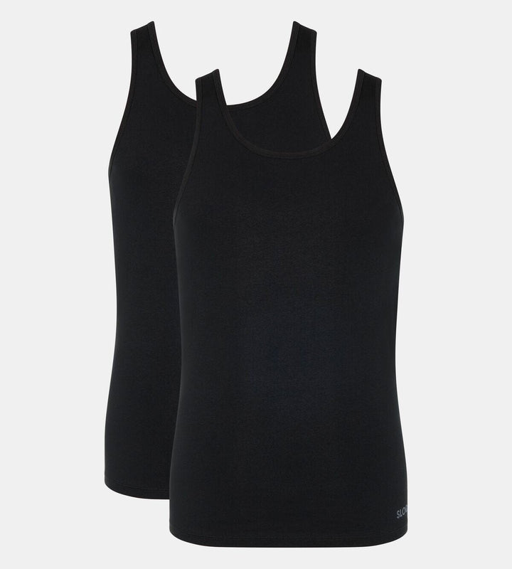 Sloggi - Men GO ABC 2.0 Tank Top 2-pack - Black Hemd Sloggi 