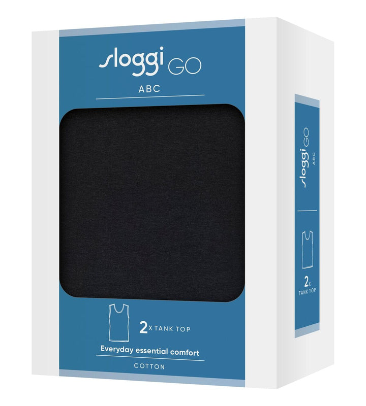 Sloggi - Men GO ABC 2.0 Tank Top 2-pack - Black Hemd Sloggi