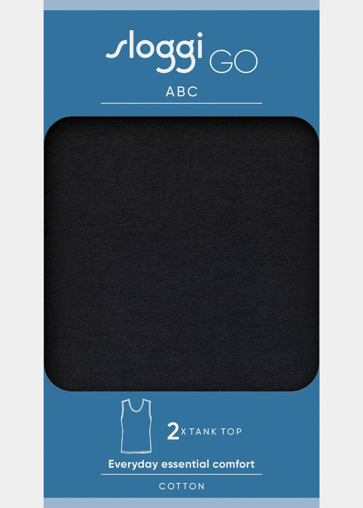 Sloggi - Men GO ABC 2.0 Tank Top 2-pack - Black Hemd Sloggi