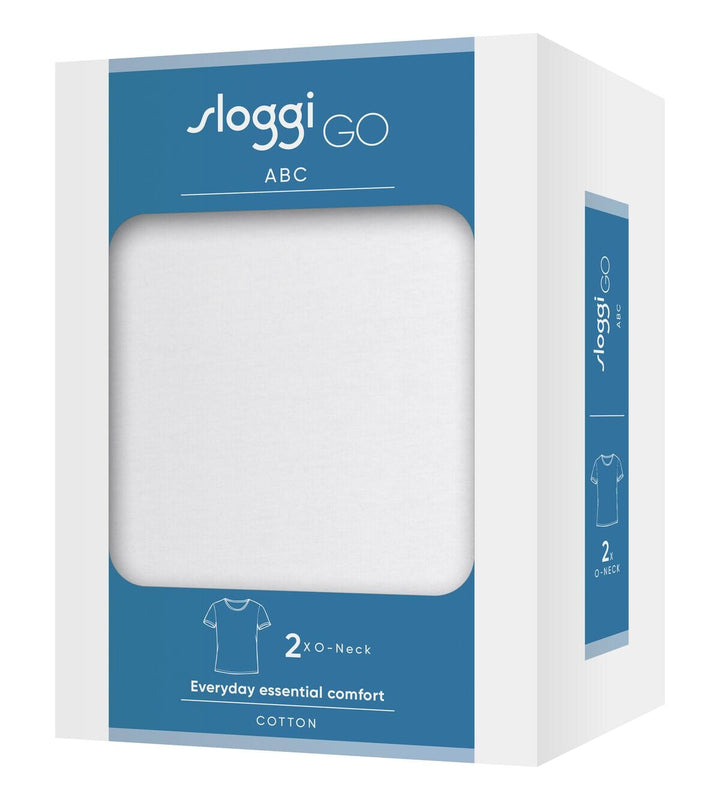 Sloggi - Men GO ABC 2.0 O-Neck 2-pack - White Shirt Sloggi