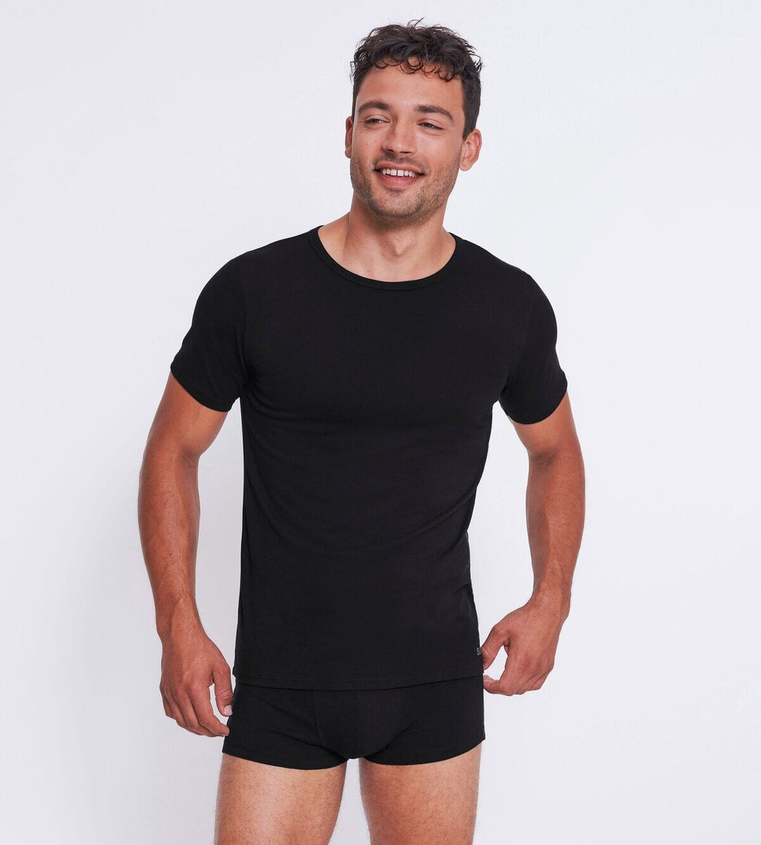 Sloggi - Men GO ABC 2.0 O-Neck 2-pack - Black Shirt Sloggi