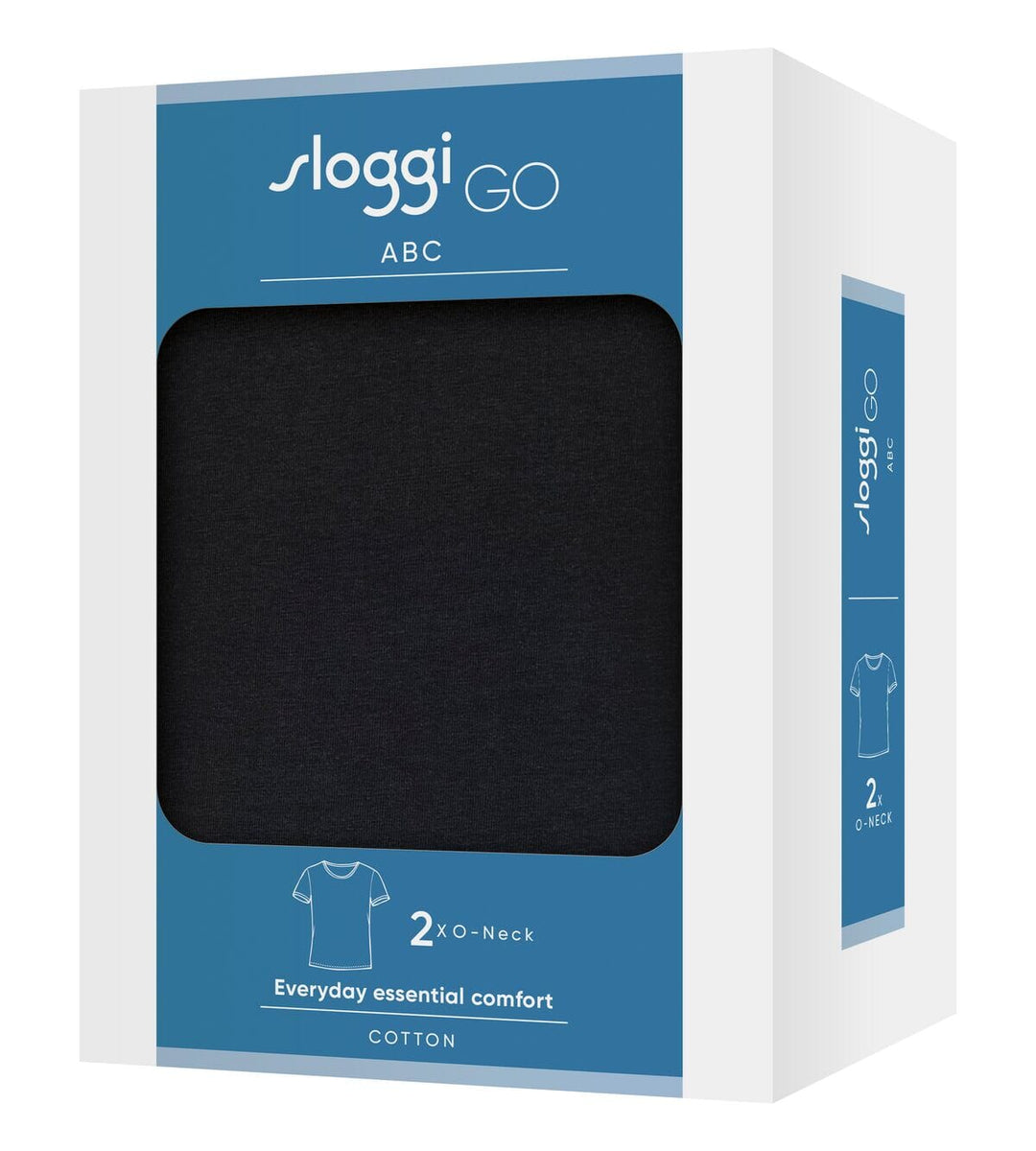 Sloggi - Men GO ABC 2.0 O-Neck 2-pack - Black Shirt Sloggi