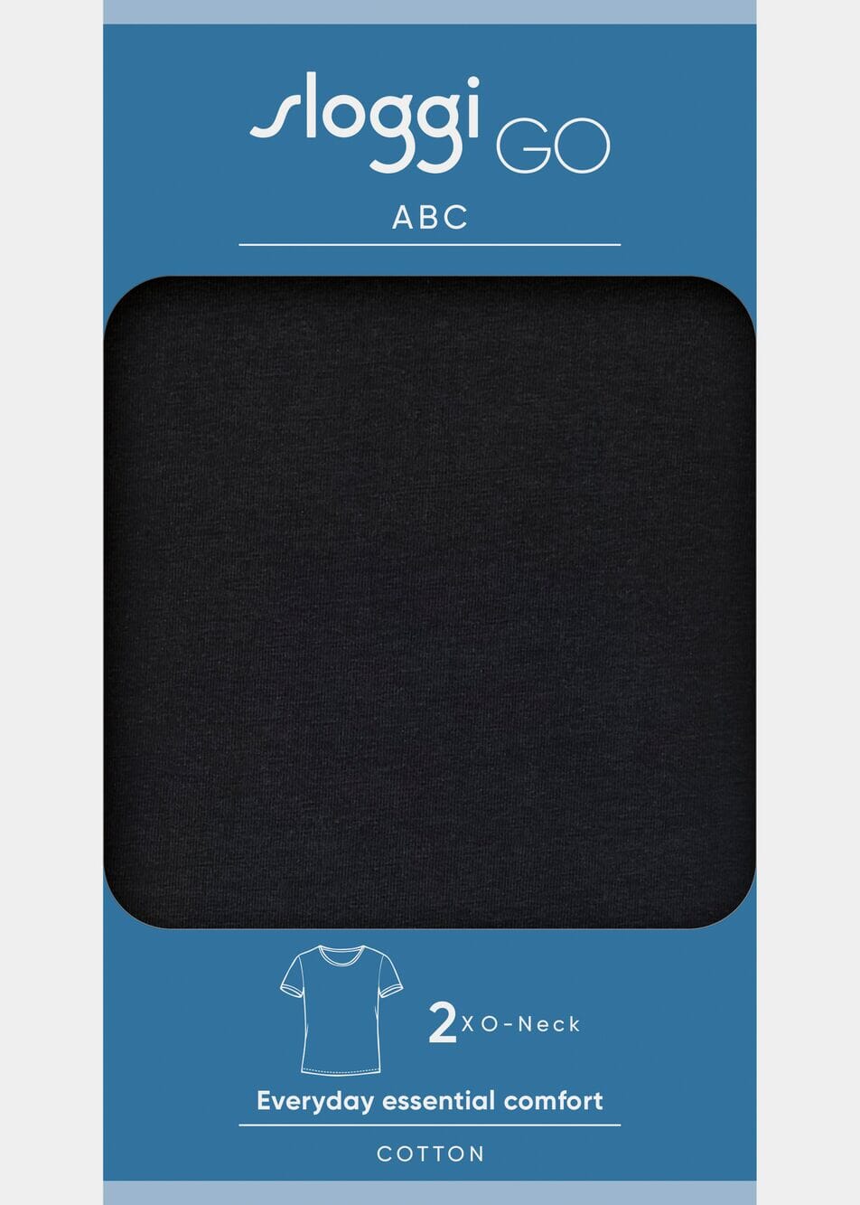 Sloggi - Men GO ABC 2.0 O-Neck 2-pack - Black Shirt Sloggi