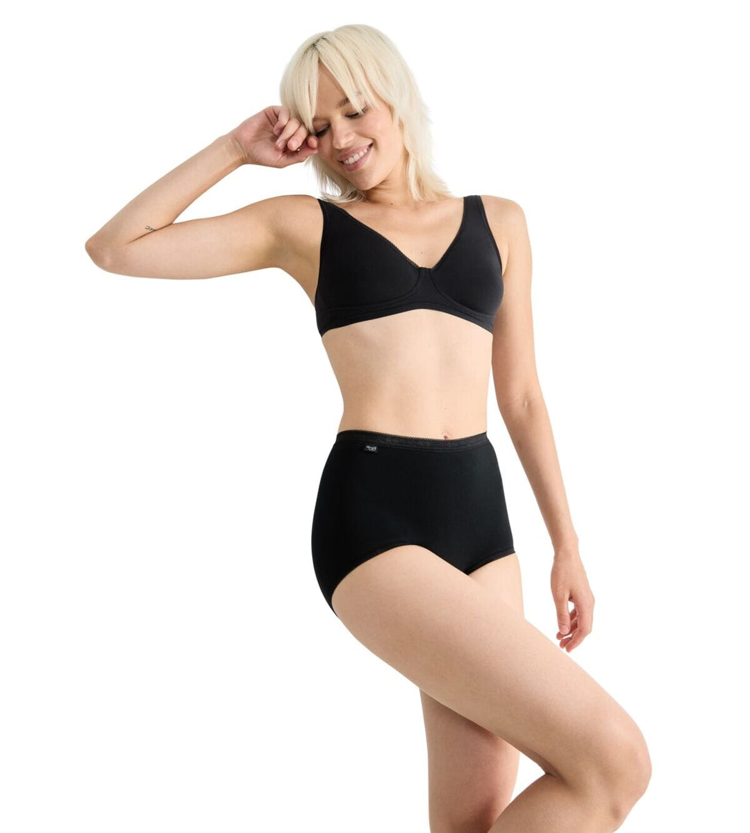 Sloggi - Basic+ Maxi 4-pack - Zwart Slip Sloggi