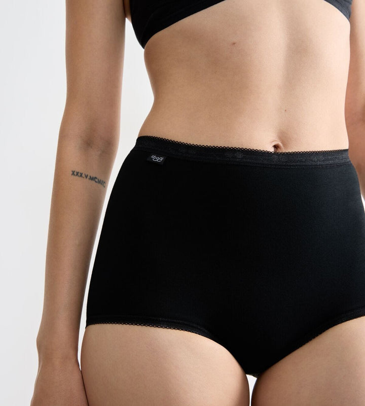 Sloggi - Basic+ Maxi 4-pack - Zwart Slip Sloggi