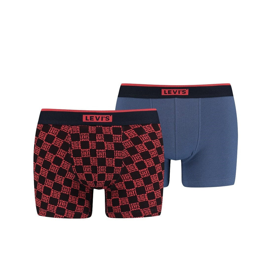 Levi's - Triple Logo Boxer 2-pack - Neon Red Boxershort Levis
