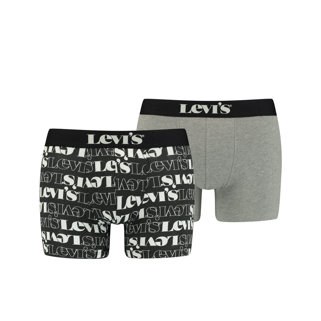 Levis - Men Levis Logo 2-pack - Black Combo Boxershort Levis