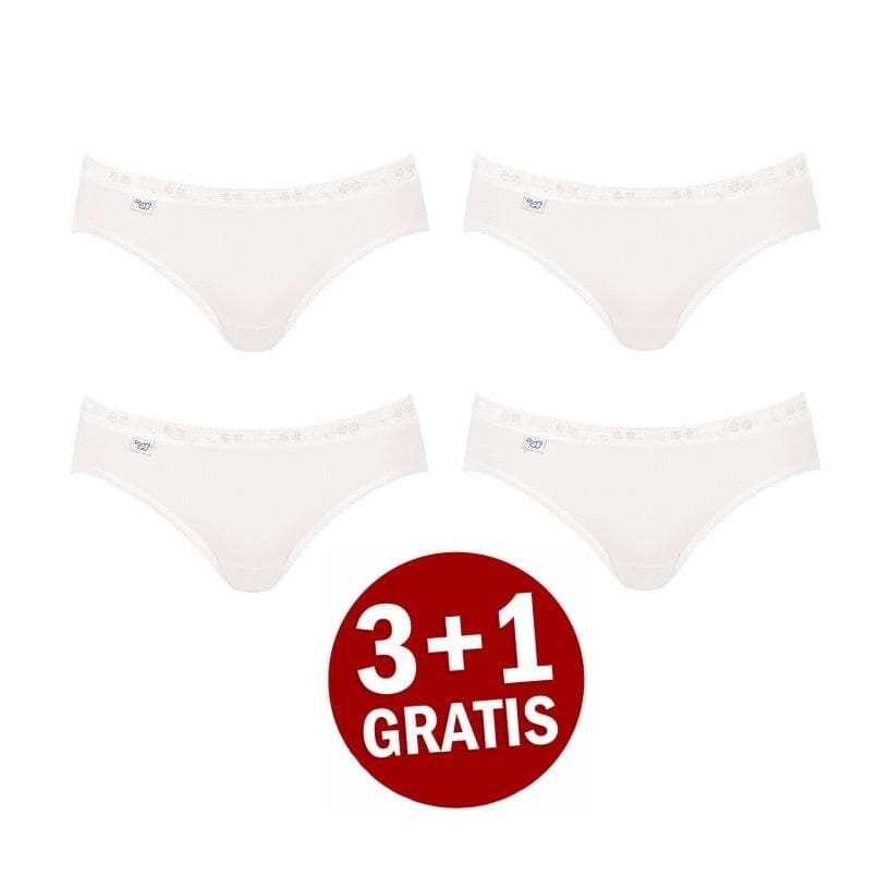 Sloggi - Basic+ Mini 4-pack - Wit Mini Sloggi