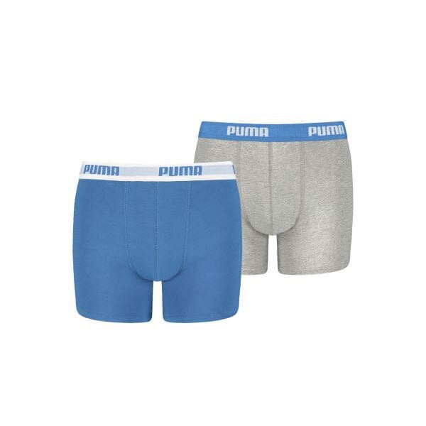 Puma - Kids Basic Boxer 2-pack - Blue/ Grey Boxershort Puma 