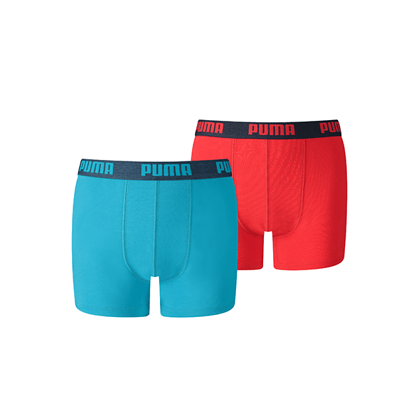 Puma - Kids Basic Boxer 2-pack - Blue/ Red Boxershort Puma