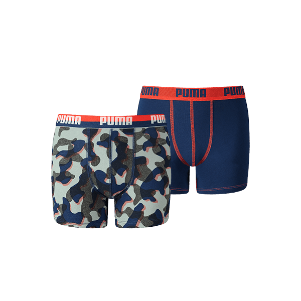 Puma - Kids Camouflage Boxer 2-pack - Blue/ Red Boxershort Puma