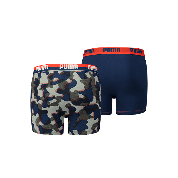 Puma - Kids Camouflage Boxer 2-pack - Blue/ Red Boxershort Puma