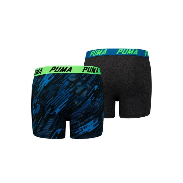 Puma - Kids Basic Hero Print Boxer 2-pack - Blue/ Green Boxershort Puma