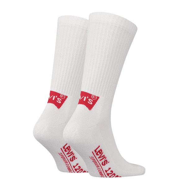Levi's 120SF Regular Batwing 2-pack Sokken - white Into Underwear Standaard Levis