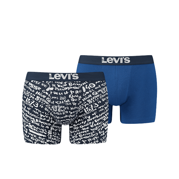 Levi's - 200SF Scribble Print Boxer 2-pack - Dress Blues Boxershort Levis