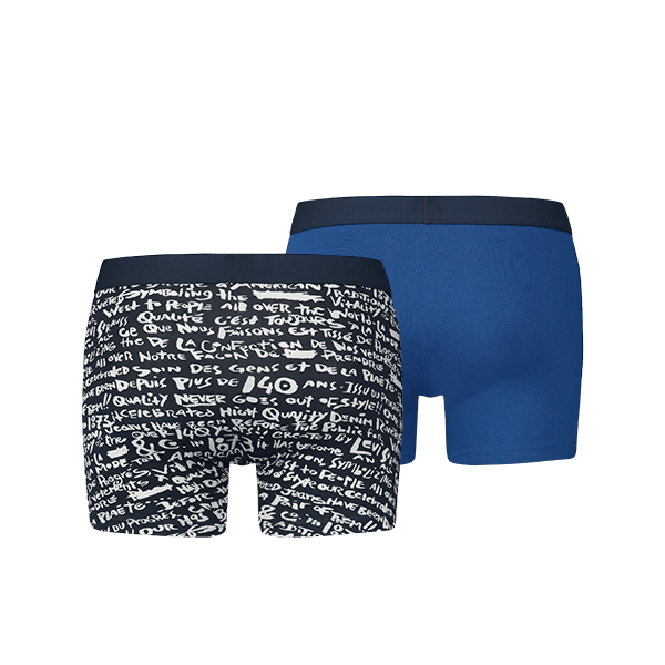 Levi's - 200SF Scribble Print Boxer 2-pack - Dress Blues Boxershort Levis