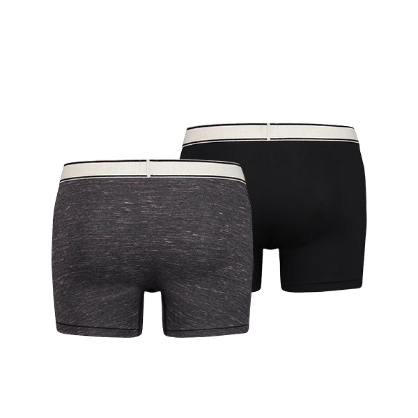 Levi's - 200SF Space Dye Heather Boxer 2-pack - Antraciet Melange Boxershort Levis