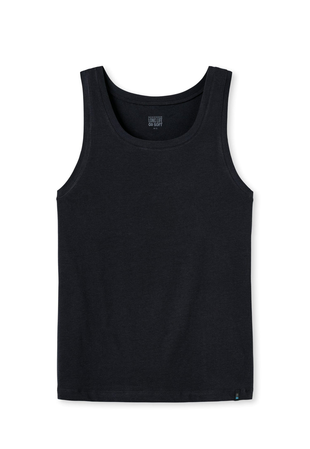 Schiesser - Long Life Soft Shirt - Blauw/ Zwart Hemd Schiesser