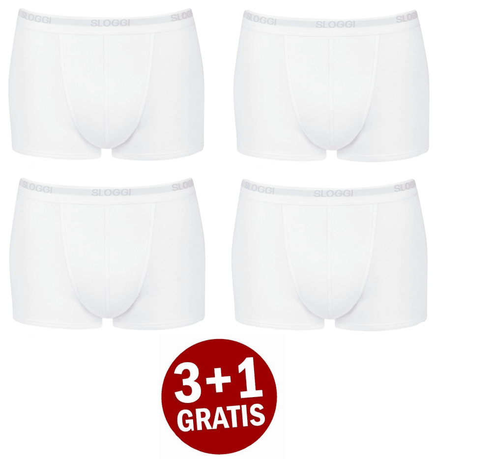 Sloggi - Basic Short 4-pack - Wit Short Sloggi