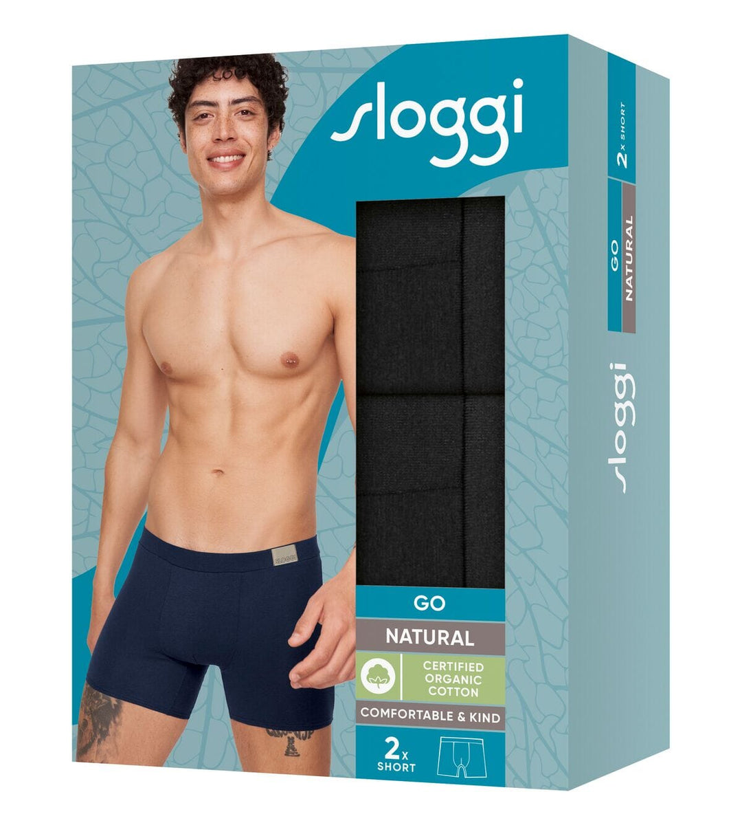 Sloggi - GO Natural Short 2-pack - 0004 Black Short Sloggi
