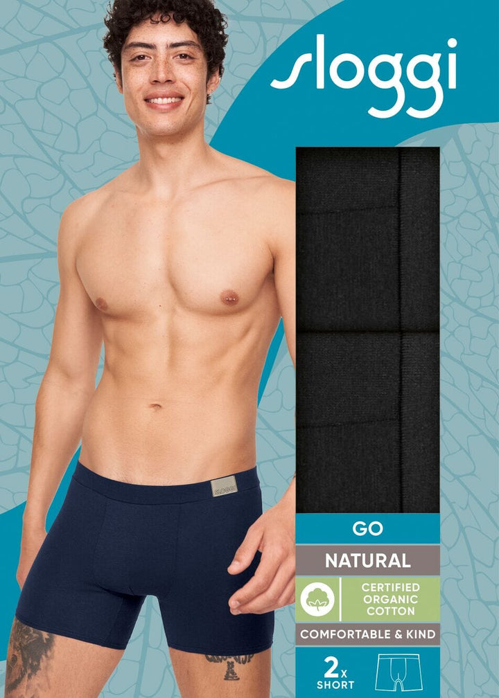 Sloggi - GO Natural Short 2-pack - 0004 Black Short Sloggi