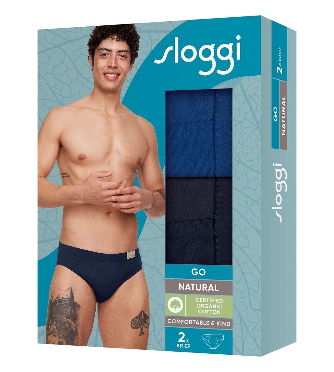 Sloggi - GO Natural Brief 2-pack - M008 Slip Sloggi