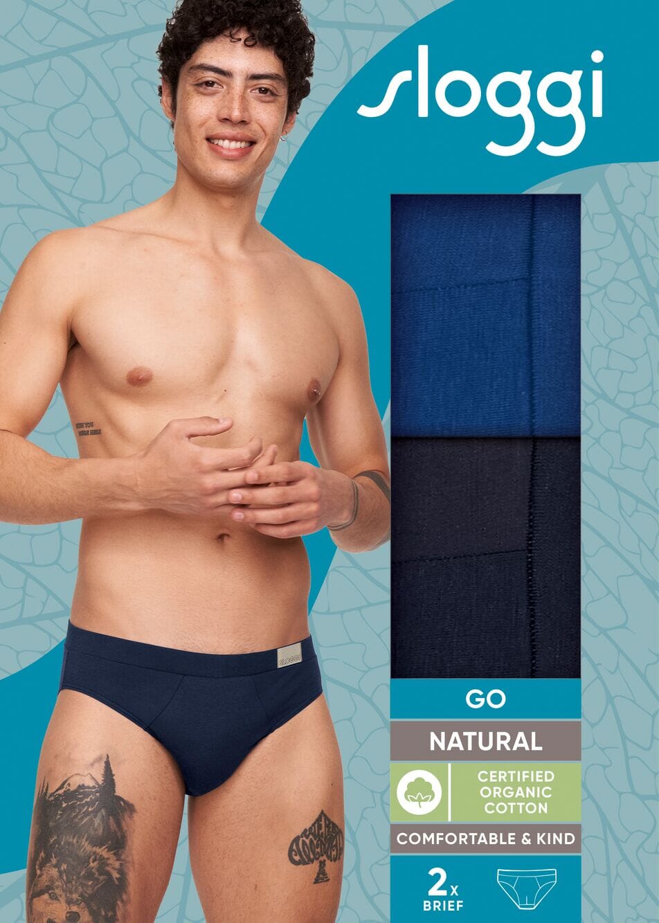 Sloggi - GO Natural Brief 2-pack - M008 Slip Sloggi