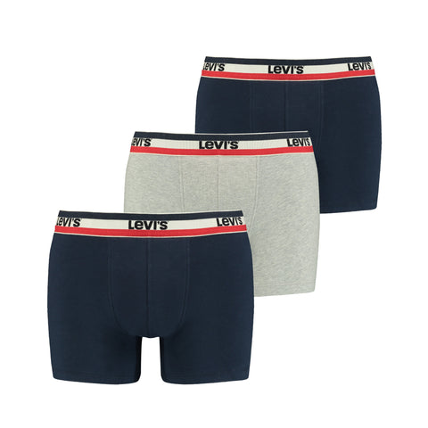 Levi's - Sportswear Logo Boxer 3-pack - 100002870 - 001 Navy/ Grey Melange Boxershort Levis 