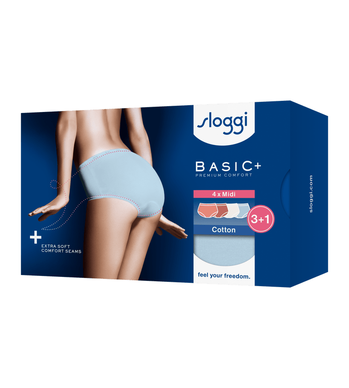 Sloggi - Basic+ Midi 4-pack - Multi-Colour V022 Slip Sloggi 