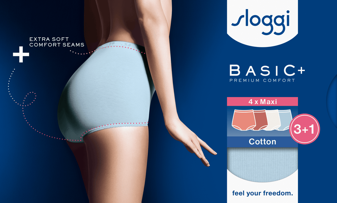 Sloggi - Basic+ Maxi 4-pack - Multi-Colour V022 Slip Sloggi 