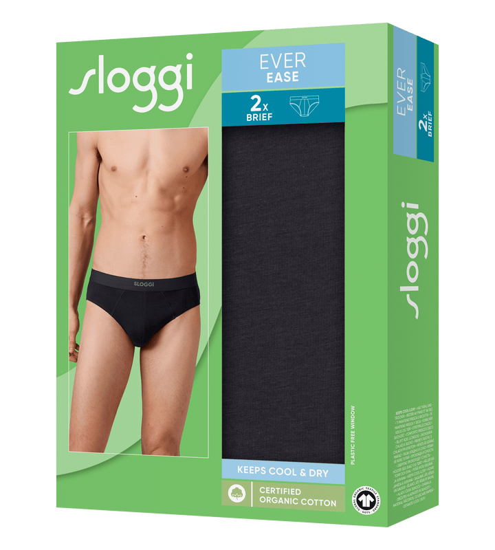 Sloggi - Ever Ease Brief 2-pack - Black Slip Sloggi 