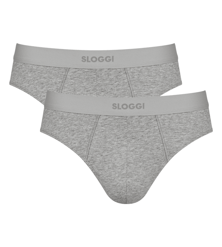 Sloggi - Ever Ease Brief 2-pack - Mulit-Colour (Grey) Slip Sloggi 