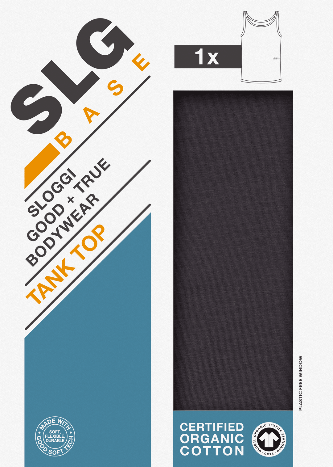 Sloggi - SLG Base Tank Top - 3828 Charcoal Hemd Sloggi 