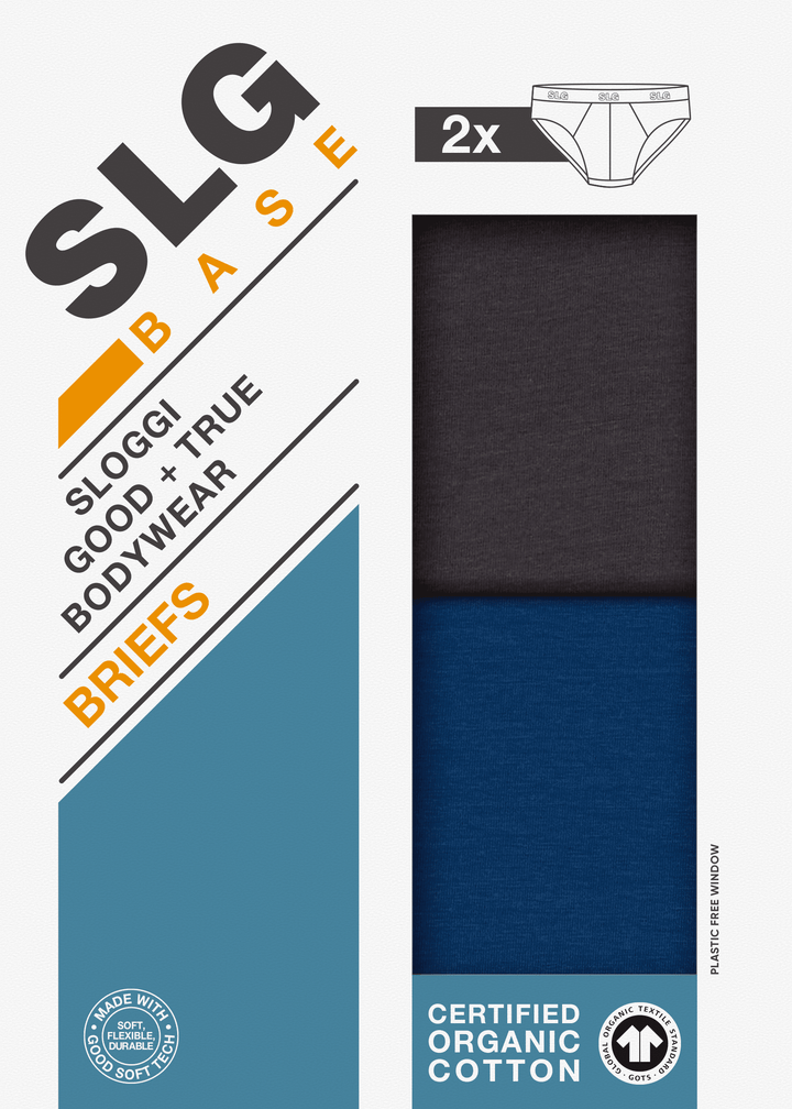 Sloggi - SLG Base Brief 2-pack - M014 Black Combination Slip Sloggi 