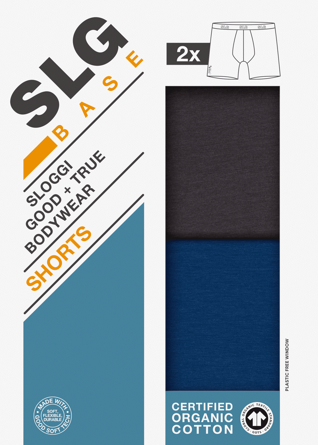 Sloggi - SLG Base Short 2-pack - M014 Black Combination Boxershort Sloggi 