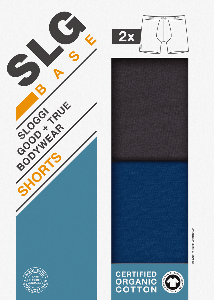 Sloggi - SLG Base Short 2-pack - M014 Black Combination Boxershort Sloggi 