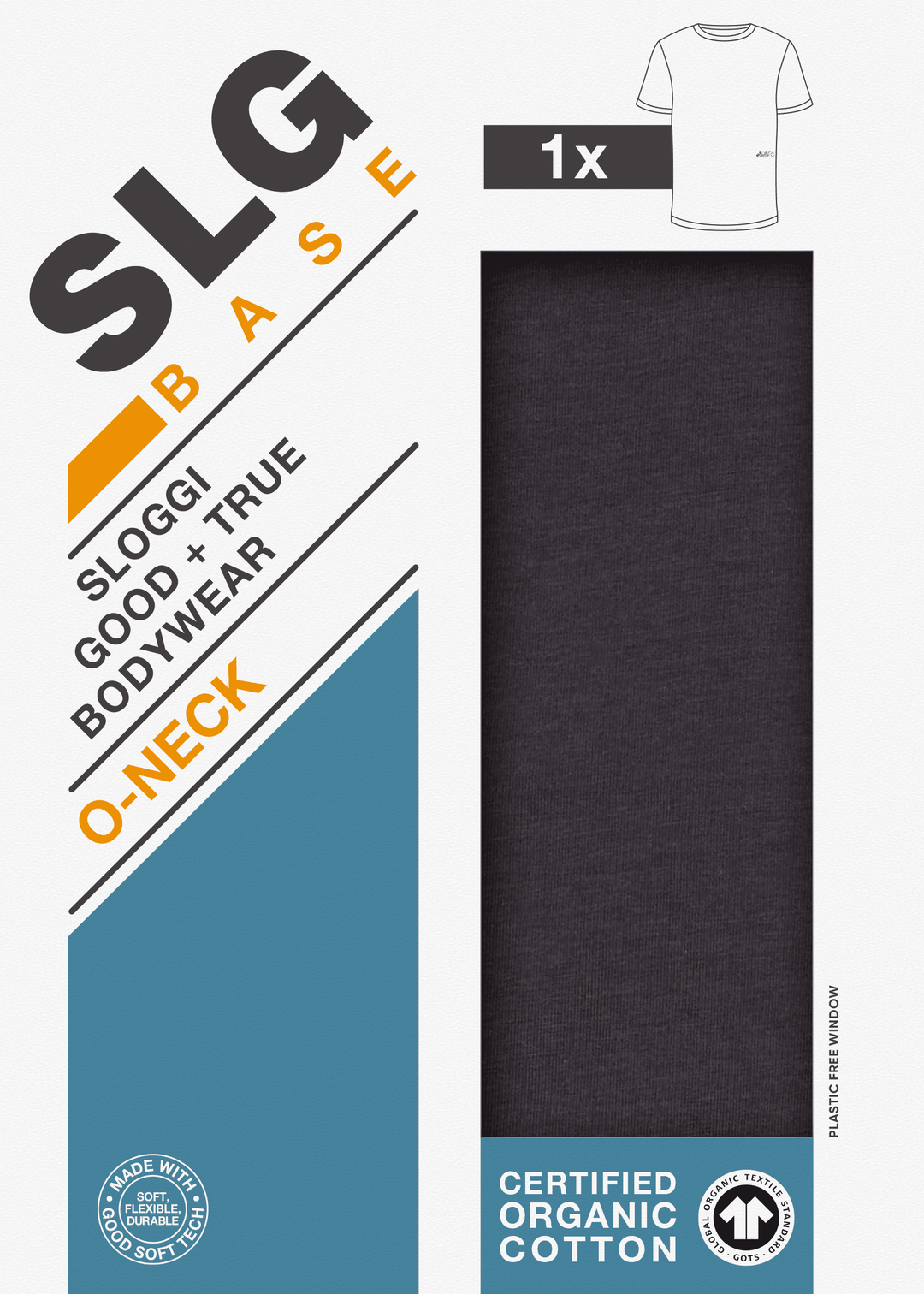 Sloggi - SLG Base O-Neck - 3828 Charcoal Shirt Sloggi 