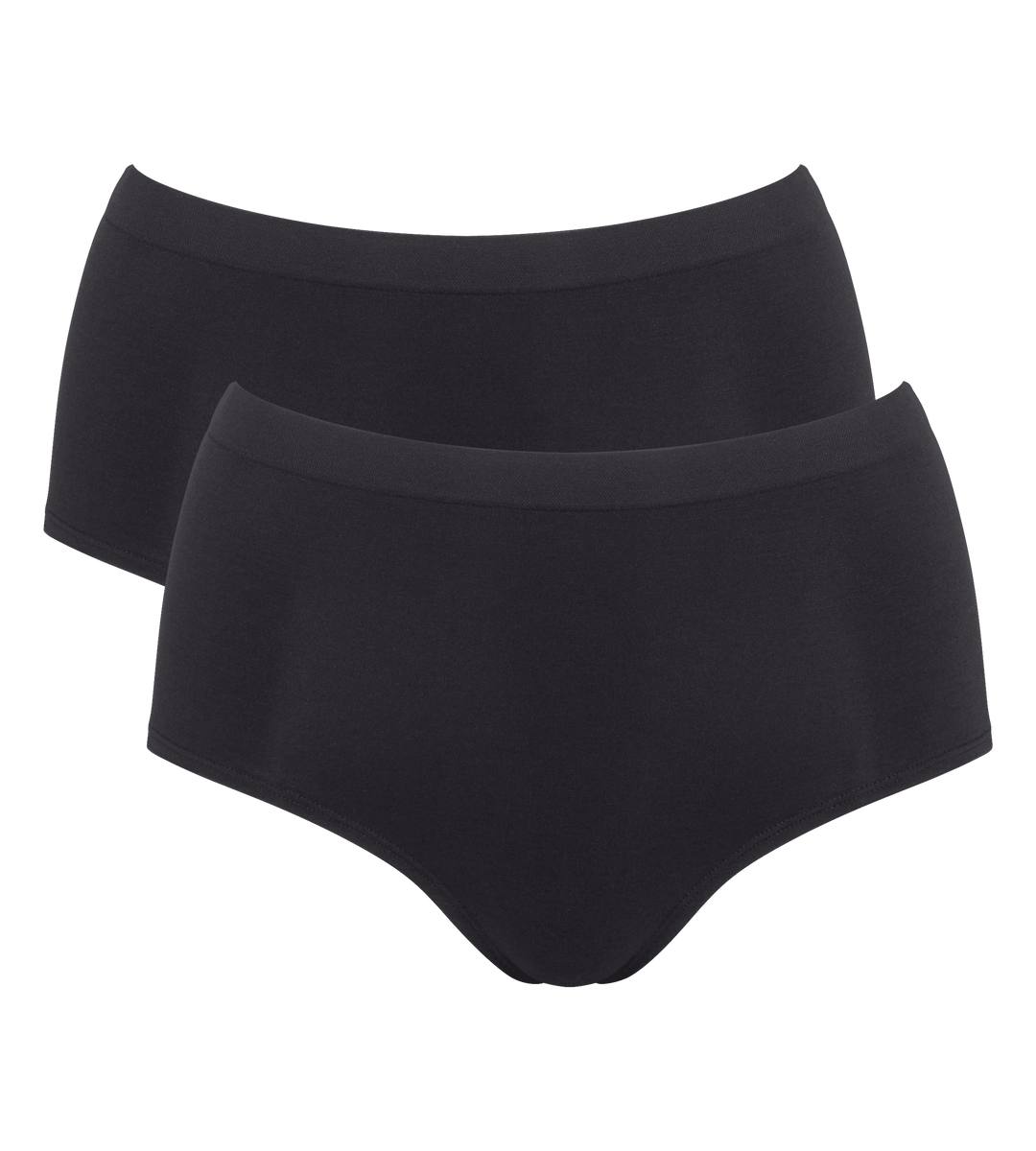 Sloggi - Go Sense HighWaist 2-pack - 0004 Zwart Slip Sloggi 