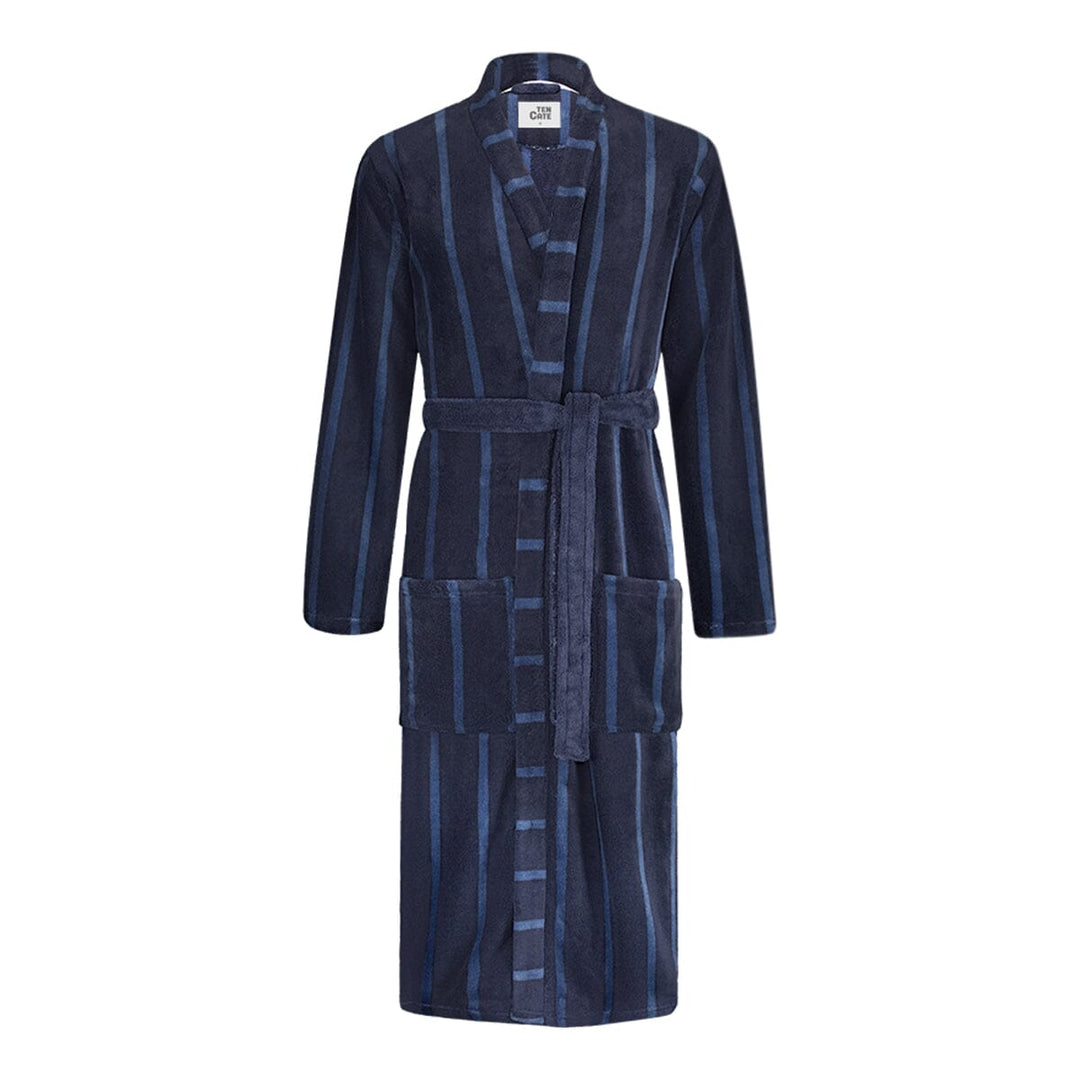 Ten Cate - Bathrobe Men - 60576 - Navy Blue Stripe Badjas Ten Cate 
