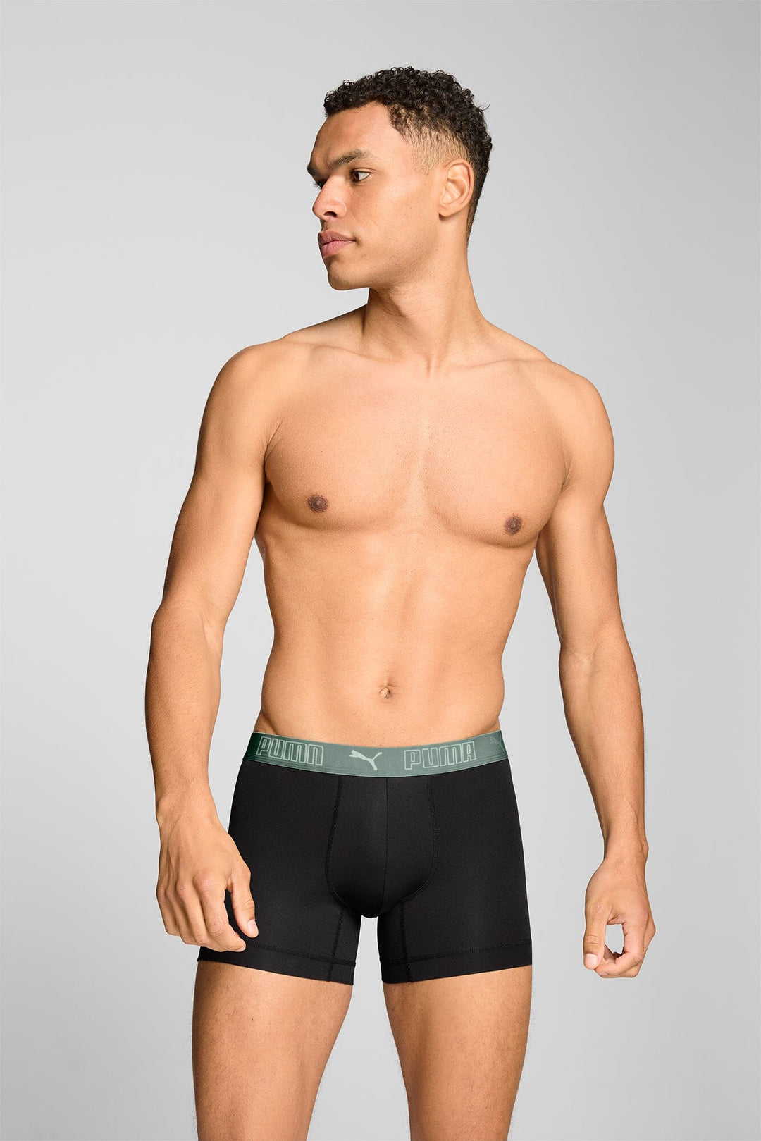 Puma - Sport Boxer 2-pack - Dark Sage/ Black Boxershort Puma 