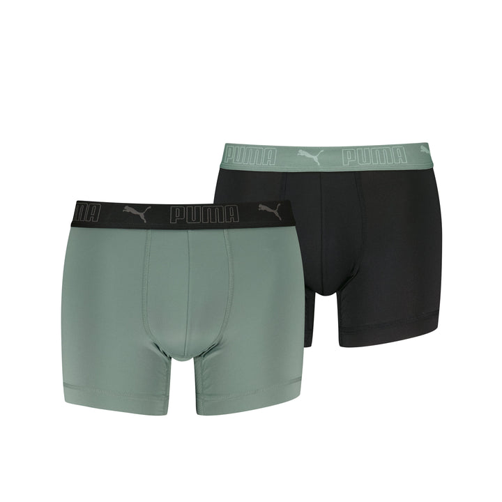 Puma - Sport Boxer 2-pack - Dark Sage/ Black Boxershort Puma 